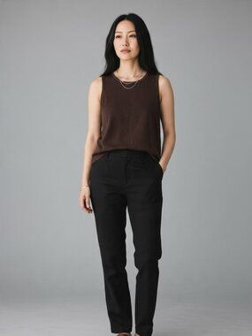 Judith Hart Collection Brown Sleeveless Knit Tank Top